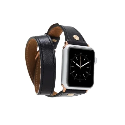  Apple Watch Uyumlu Deri Kordon 42-44-45mm Slim DTGT RST1