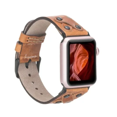  Apple Watch Uyumlu Deri Kordon Cross 42-44-45mm BT V18