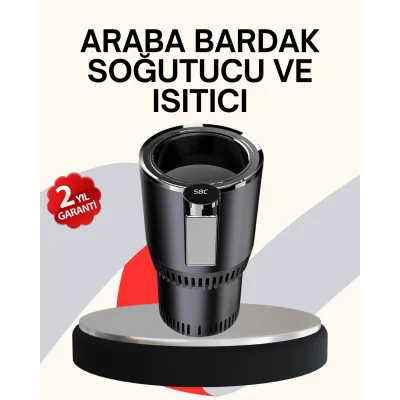 BUĞZ Araba Bardaklığı Isıtma Soğutma Ayarlı Çakmak Girişli Akıllı Model