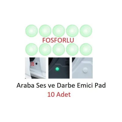 BUĞZ Araba Kapı Darbe Emici Stoper Ses Gürültü Önleyici 10lu Fosforlu