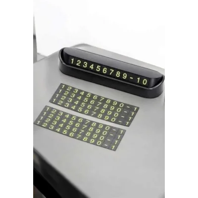  Araba Park Numaratörü Araç İçi Numaralık Değiştirilebilir Çevirmeli Mini