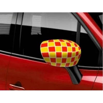 BUĞZ Araç Ayna Kılıfı 2 Adet - Sarı Kırmızı