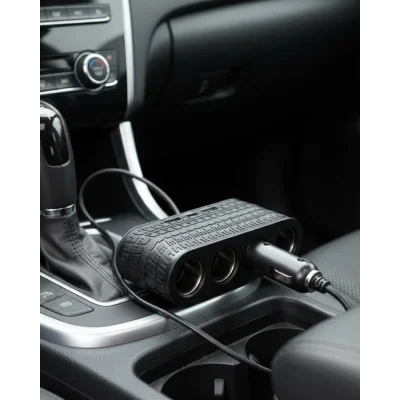 BUĞZ Araç Çakmak Çoklayıcı 4 Çıkışlı 2 USB ve Type C Girişli Çok Fonksiyonlu Şarj Ünitesi