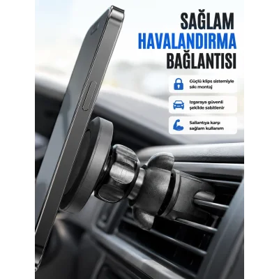 BUĞZ Araç Havalandırma Izgarası İçin Mıknatıslı Telefon Tutucu Stand
