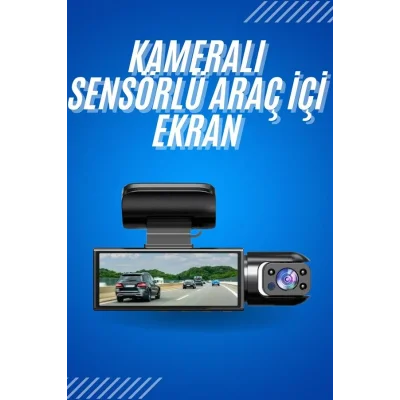 BUĞZ Araç İçi Full Hd Kamera Ön ve Arka Kameralı Ekranlı Araç Kamerası - Lisinya