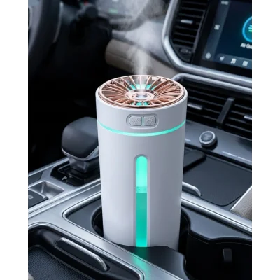 BUĞZ Araç İçi Hava Nemlendirici 5 Esans Hediyeli LED Işıklı USB Buhar Makinesi