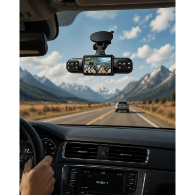 BUĞZ Araç İçi Kamera Full HD Gece Görüşlü 4 Kamera Destekli Geniş Açılı Kayıt