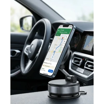BUĞZ Araç İçi Manyetik Telefon Tutucu Katlanabilir Navigasyon Standı