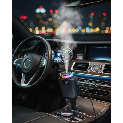 BUĞZ Araç İçi Nemlendirici Aromaterapi ve Hızlı Şarj Bir Arada