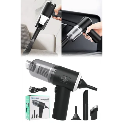 BUĞZ Araç içi süpürge siyah 0-250 watt 5-10 dba ses seviyesi 1-2 saat şarj 2 yıl garantili