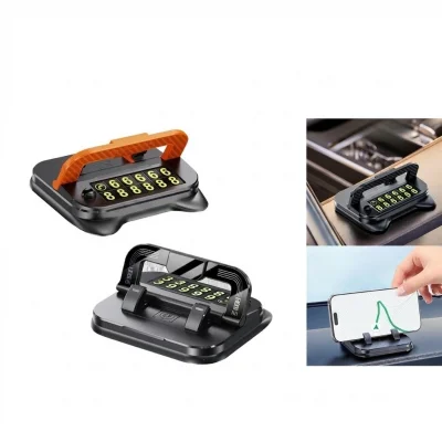 BUĞZ Araç İçi Torpido Üstü Numaratörlü Telefon Tutucu Stand Siyah