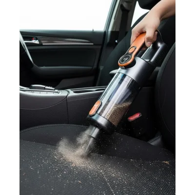 BUĞZ Araç İçi Uyumlu Şarjlı El Süpürgesi Dar Alan Temizlik Aparatlı