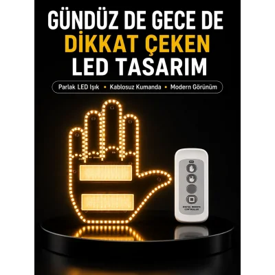 BUĞZ Araç İçin Eğlenceli LED El İşareti Işığı