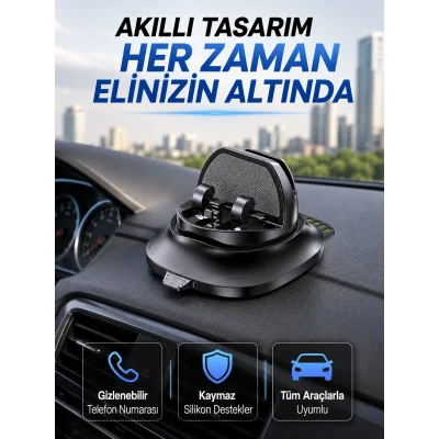 BUĞZ Araç Torpidosu İçin Telefon Tutucu Gizlenebilir Park Telefon Numaralı Stand
