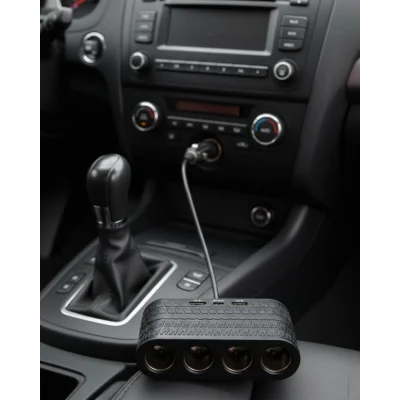 BUĞZ Araçlar İçin 4’lü Çakmak Çoklayıcı Type C USB ve Koruma Sistemli