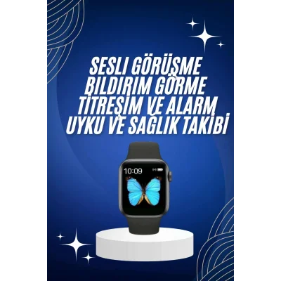 BUĞZ Arama Cevaplayabilen Akıllı Saat Bluetooth Bağlantılı Sosyal Medya Girişli Yeni Nesil - BUĞZ