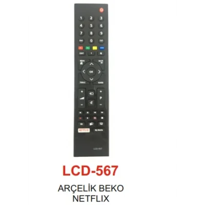 BUĞZ Arçelik - Beko 3D Smart  Netflix Tv Kumandası - LCD 567