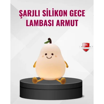 BUĞZ Armut Gece Lambası USB Şarjlı Ayarlanabilir LED Işık