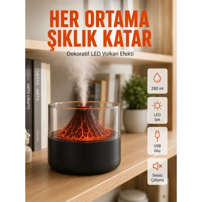 BUĞZ Aromaterapi Difüzörlü Sessiz Çalışan Hava Nemlendirici