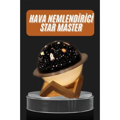 BUĞZ Aromaterapi Hava Nemlendirici Gece Lambası Uzay Model Satürn Oda Kokusu - Lisinya