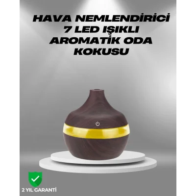 BUĞZ Aromaterapi Uyumlu 300 ml LED Işıklı Oda Kokusu Difüzörü