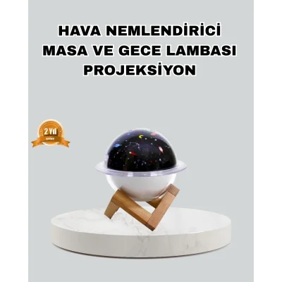 BUĞZ Aromaterapili USB Hava Nemlendirici – Projeksiyon Işıklı, Sessiz ve Şık Tasarım