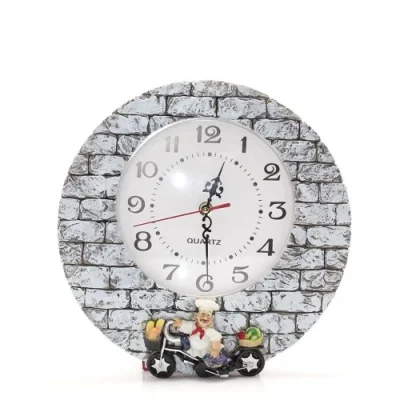  Aşçı Tasarımlı Polyester Duvar Saati Model 1