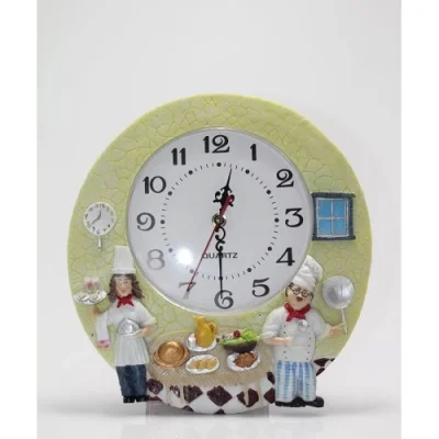  Aşçı Tasarımlı Polyester Duvar Saati Model 5
