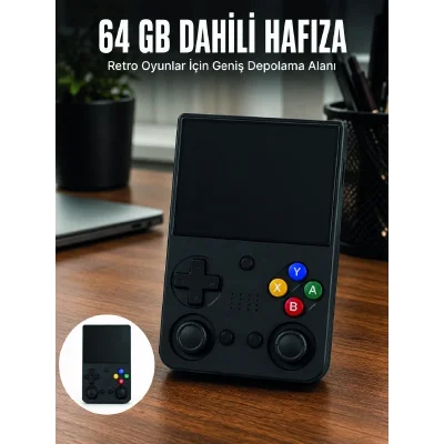 BUĞZ aşınabilir Retro El Oyun Konsolu 64GB Hafızalı IPS Ekranlı  Oyun Cihazı