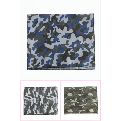 BUĞZ Asker Desenli Keten Bandana 50*50