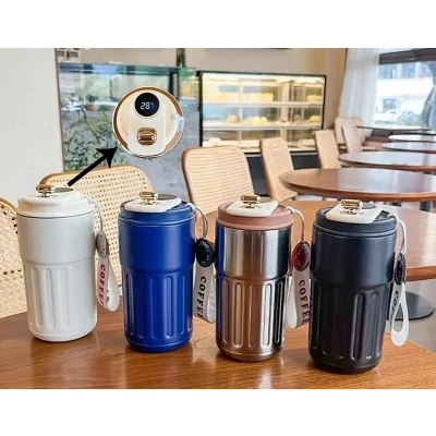 BUĞZ Askılı Ve Derece Göstergeli Vakumlu Mug - 500 Ml Modern Kahve Termosu Alk3136
