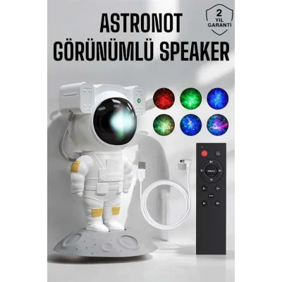 BUĞZ Astronot Görünümlü Projeksiyon Speaker Taşınabilir - BUĞZ