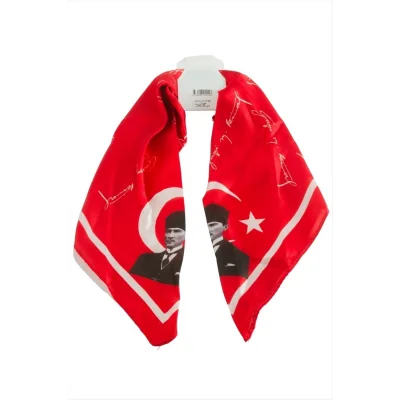 BUĞZ Atatürk İmzalı Zr Saten Fular 50*50 cm