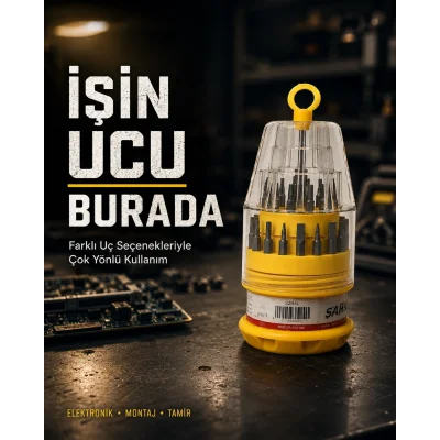BUĞZ Ateşe Dayanıklı Tornavida Seti Elektronik Tamir İçin Çok Uçlu