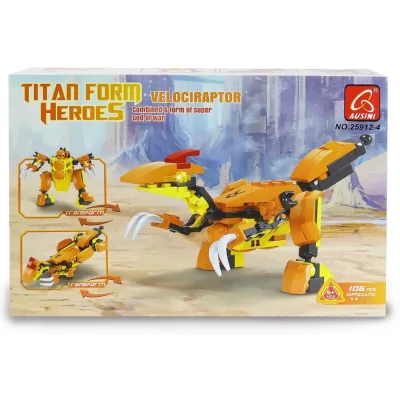  Ausini Titan Form Heroes-4 Velaciraptor 106 Parça
