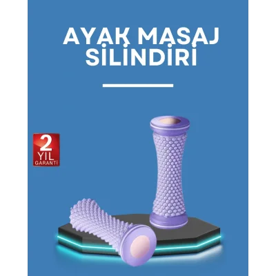 BUĞZ Ayak Masaj Rulosu Akupresur Silindir Kas Gevşetici Taşınabilir