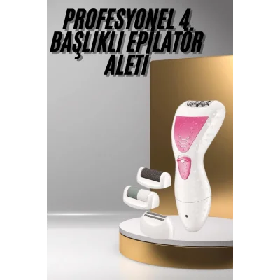  Ayak Törpü Başlıklı Epilatör Aleti 4 Başlıklı Taşınabilir Şarjlı Epilasyon Cihazı
