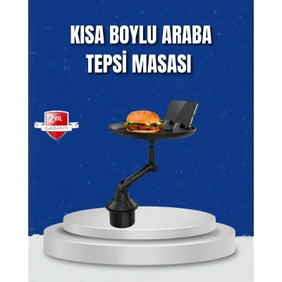 BUĞZ Ayarlanabilir Araç İçi Bardaklık Tepsisi 9 İnç Geniş Alan ve Telefon Standlı