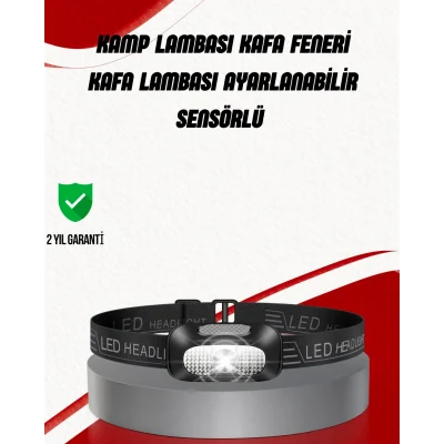 BUĞZ Ayarlanabilir Kafa Lambası Type-C Şarjlı Kompakt Kamp Lambası