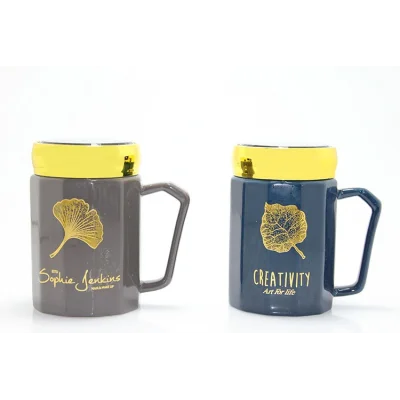 BUĞZ Ayna Kapaklı Porselen Kupa Bardak