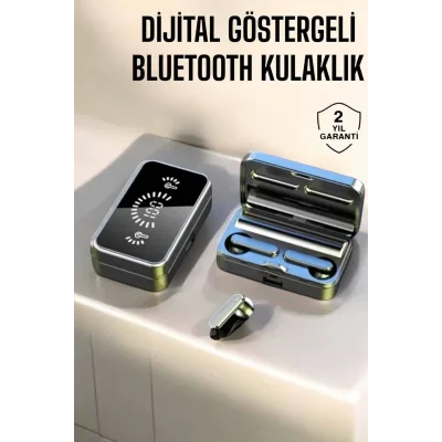 BUĞZ Aynalı Bluetooth Kulaklık Telefon Standlı Dijital Göstergeli
