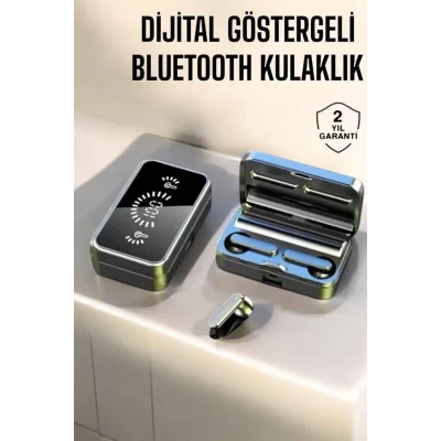 BUĞZ Aynalı Bluetooth Kulaklık Telefon Standlı Dijital Göstergeli - BUĞZ