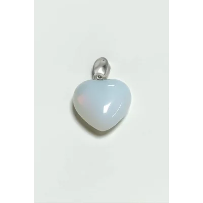  Aytaşı Kalpli Doğaltaş Kolye Ucu Küçük 1,5 cm
