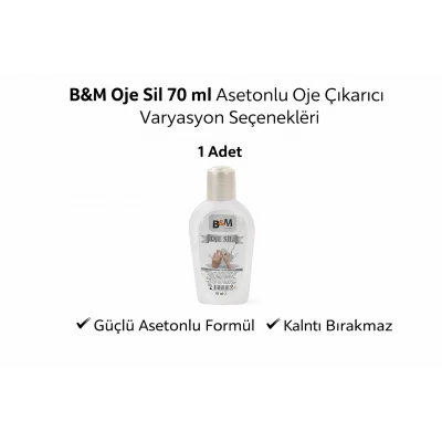 BUĞZ B&M Oje Sil 70 ml Asetonlu Oje Çıkarıcı Güçlü Formül 1 ADET