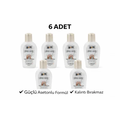 BUĞZ B&M Oje Sil 70 ml Asetonlu Oje Çıkarıcı Güçlü Formül 6 ADET