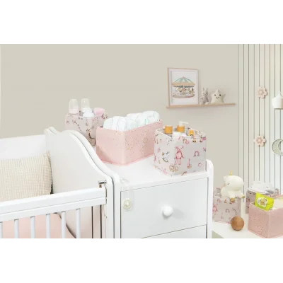BUĞZ Baby 3lü Kullanışlı Çekmece Düzenleyici Çok Amaçlı Organizer Kutu (pembe)