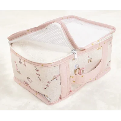 BUĞZ Baby 6lı Desenli Fileli Bavul Valiz İçi Düzenleyici Çok Amaçlı Organizer (pembe) ( BUĞZ )