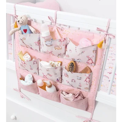 BUĞZ Baby 9 Cepli Bağlamalı Beşik Kenarı Düzenleyici (pembe) ( BUĞZ )