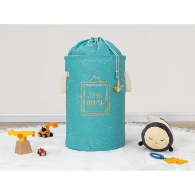  Baby Kullanımı Kolay Desenli Taşınabilir Torbalı Yuvarlak Sepet(yeşil) 04270