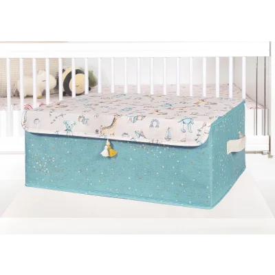 BUĞZ Baby Püsküllü Kapaklı Kutu Düzenleyici Çok Amaçlı Organizer Kutu Baza Boy (yeşil) -04249